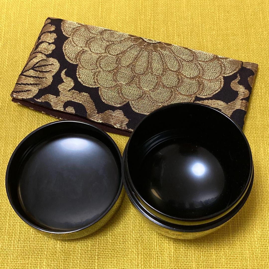 金蒔絵　橋本春路造　棗　茶入　本漆器　草花文図　金彩華紋懐紙入れ　輪島塗　美術品