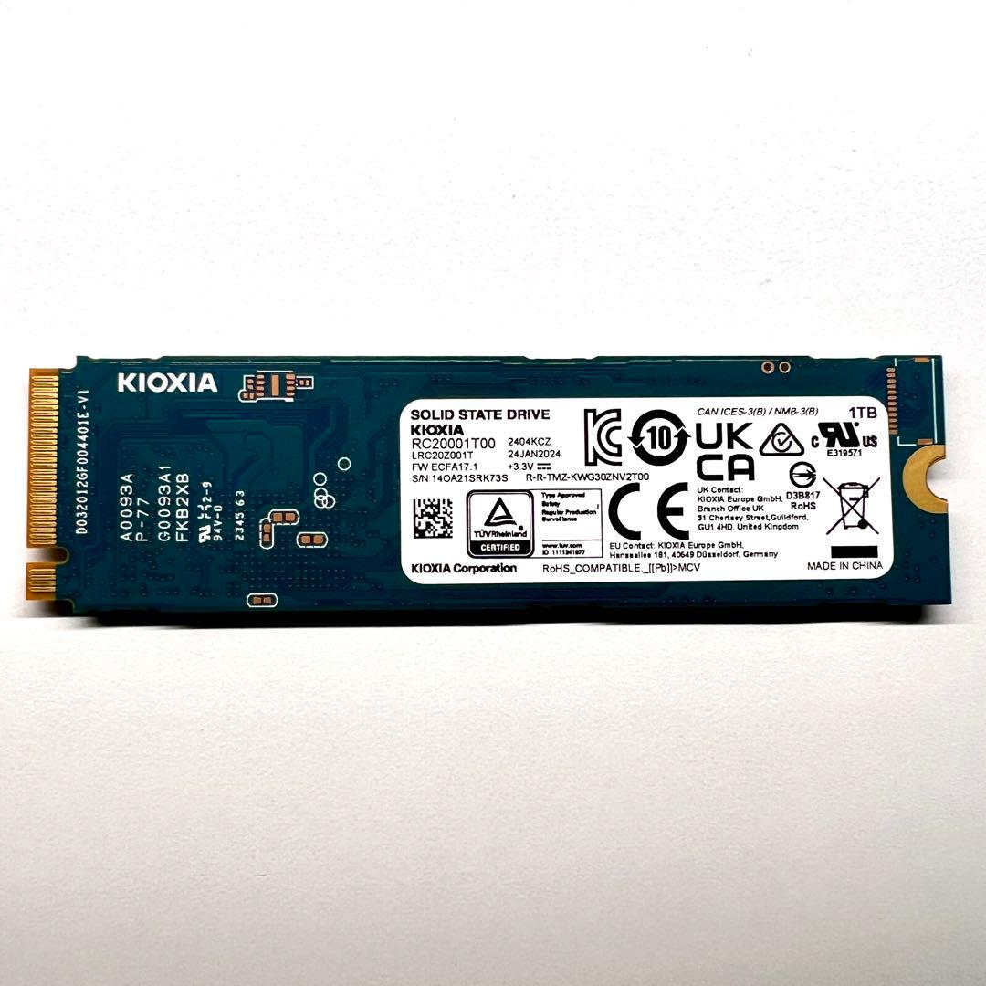 KIOXIA EXCERIA G2 SSD-CK1.0N3G2/N 動作確認済