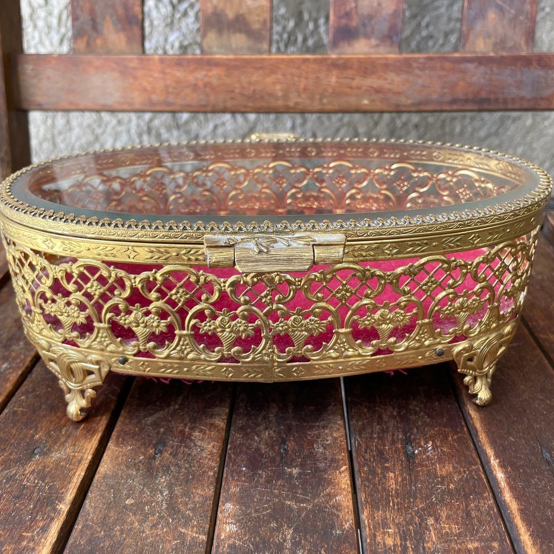 豪華！50s〜アメリカアンティークmatsonジュエリーケース　アクセサリー雑貨