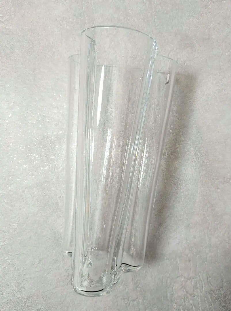 【廃盤品】アルヴァ・アアルト フラワーベース 201mm クリア イッタラ