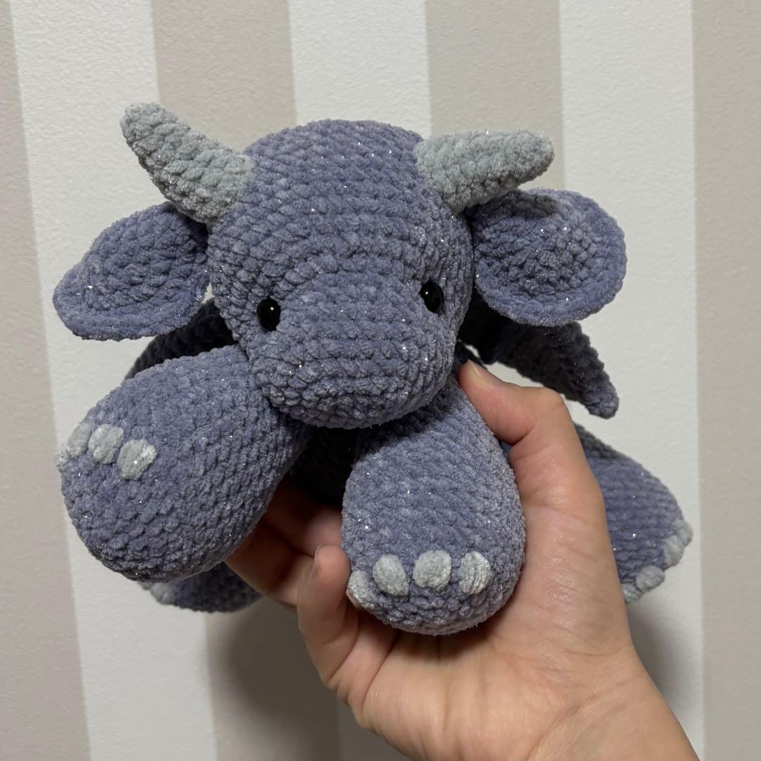 グレー ドラゴン型 ぬいぐるみ