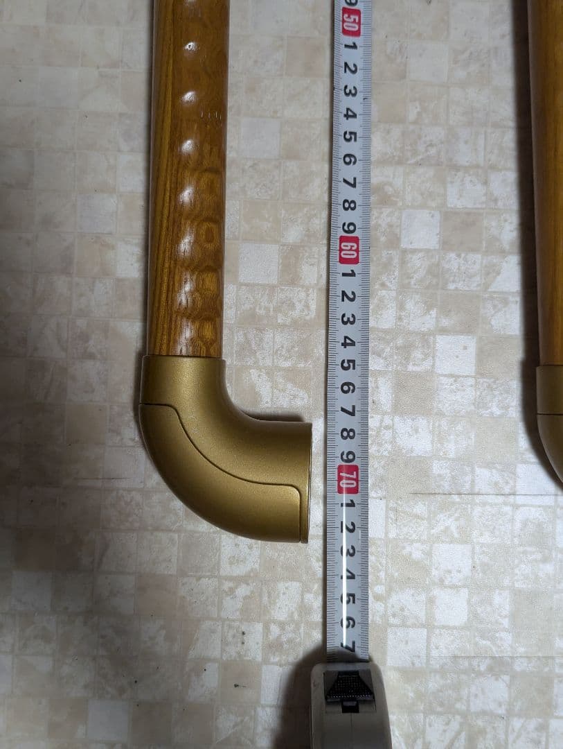 【5本セット】TOTO 木製 介護用手すり 23～73cm