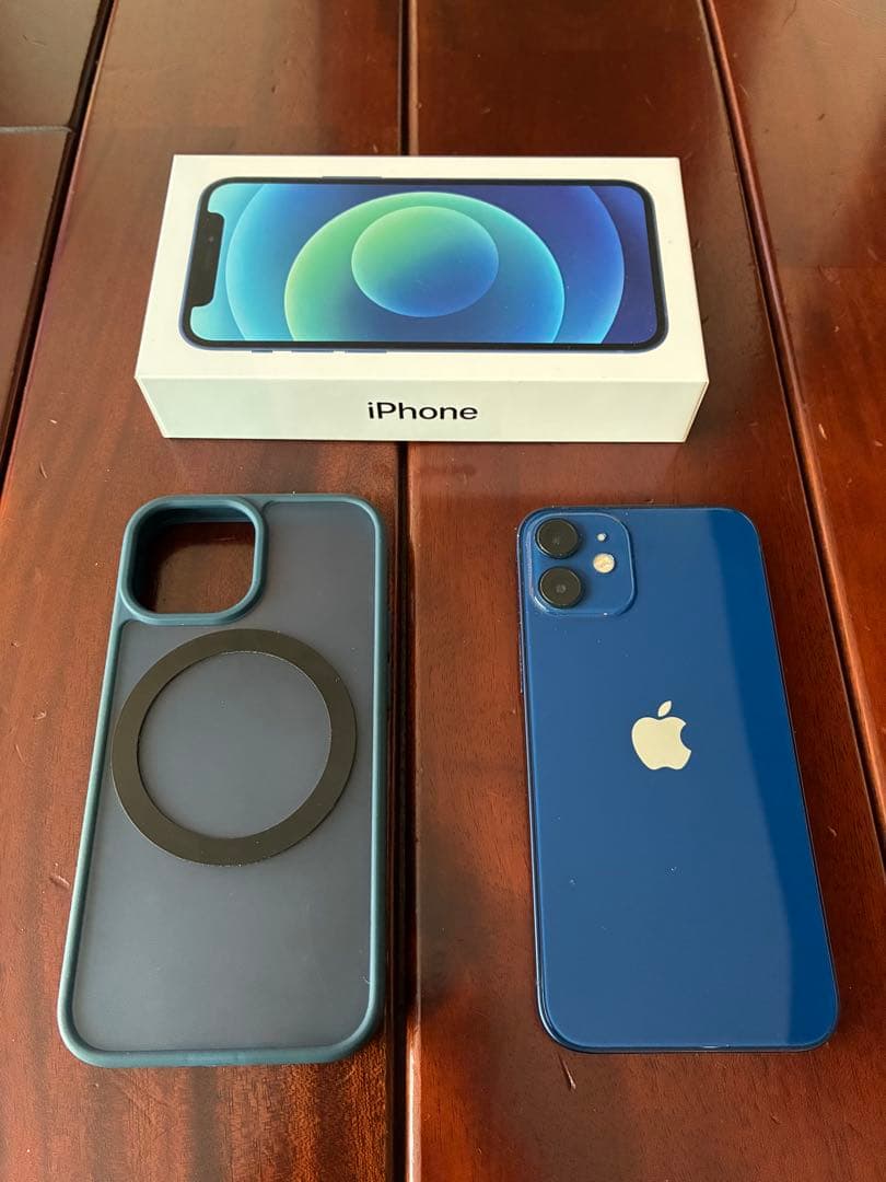 Apple iPhone 12 mini ブルー　64GB 箱付き ケース付き