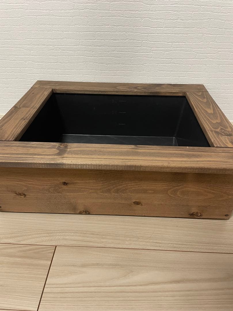 【ハンドメイド】ビオトープ　木枠　40ℓ　（スタンダード）　メダカ　水槽　金魚