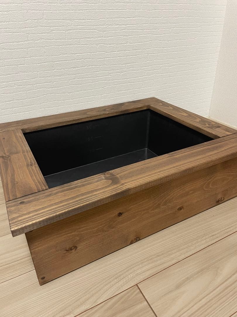 【ハンドメイド】ビオトープ　木枠　40ℓ　（スタンダード）　メダカ　水槽　金魚