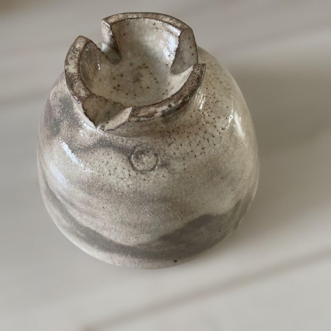 茶道具　清水茂生造　古萩茶碗　木箱付き