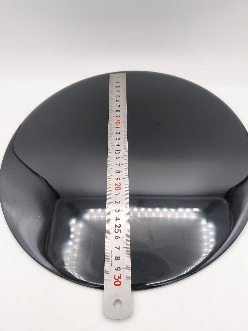 c958【新品・未使用】敷板 薄板 真塗 丸蛤（丸香台）紙箱 茶道具