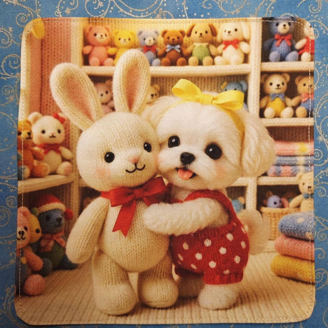 ご確認用　谷美恵子さま専用　ハンカチ　マルチーズちゃん柄ハンドメイド3/21
