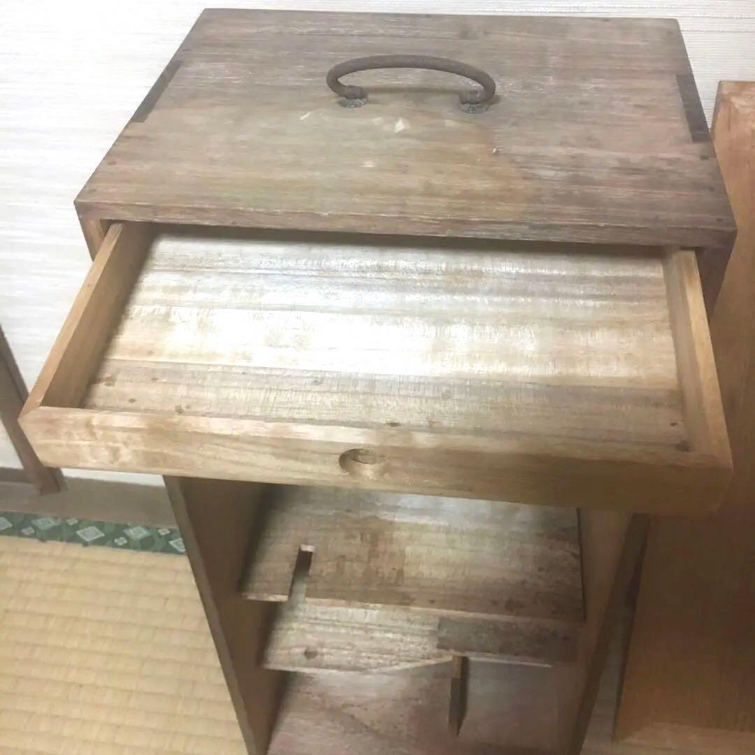 茶道具　桐　短冊箱　アンティーク　シャビー 木箱　茶道具一式収納箱