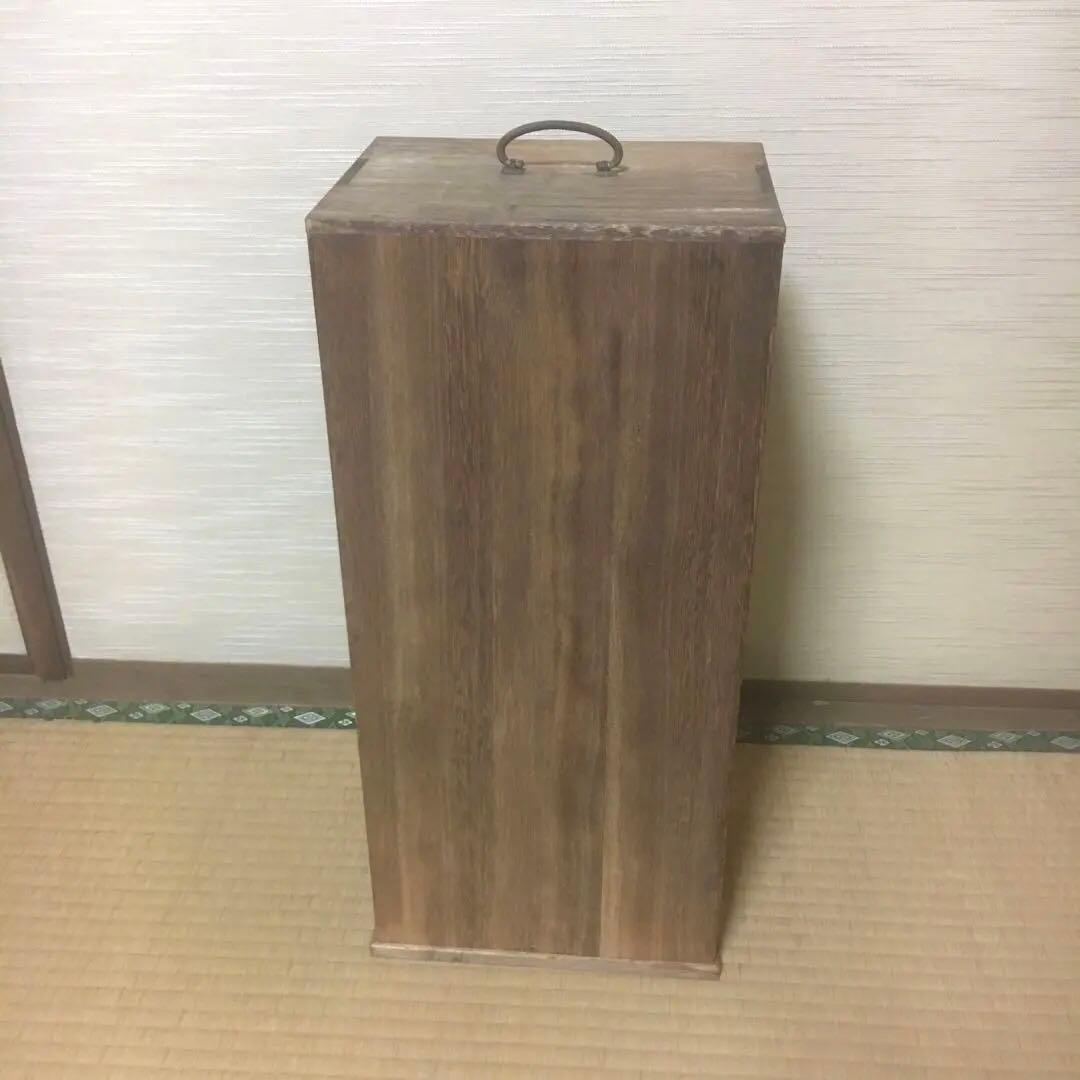 茶道具　桐　短冊箱　アンティーク　シャビー 木箱　茶道具一式収納箱