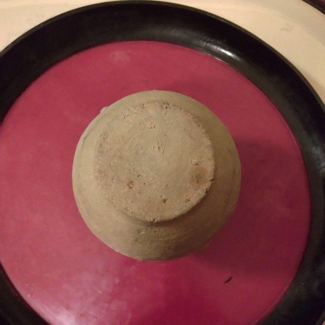 唐時代　灰釉　酒器　水柱