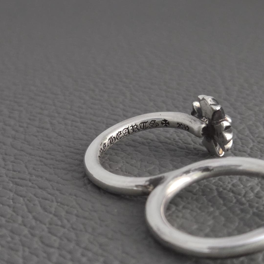 CHROME HEARTS クロムハーツ プラス ネイル ダブルリング シルバー